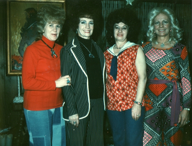 Colleen, Millie, June, Sergene, 1977.
