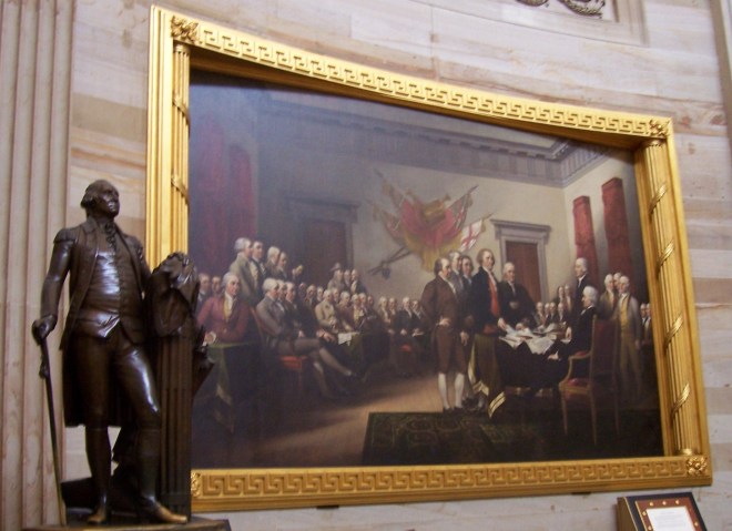 George Washington statute by the Turnbull Commission of Five.  Adams, Jefferson, Washington, all became Presidents.