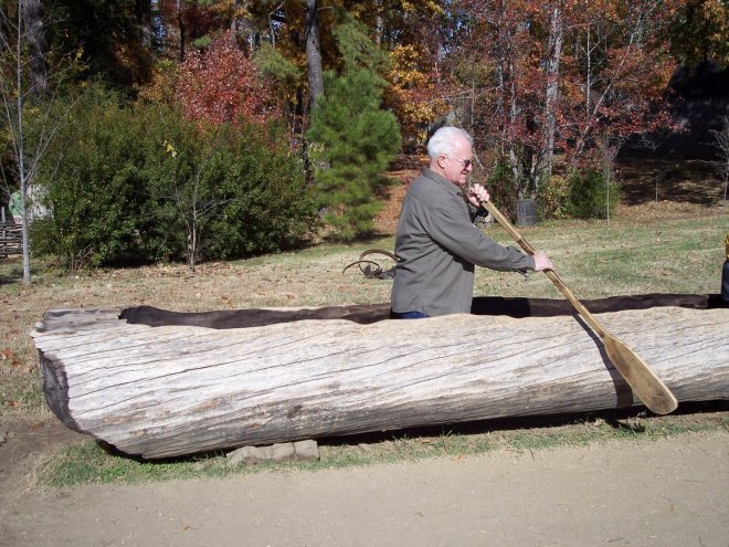 2007: Rowing a boat at Jamestown, Virginia